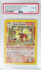 V1891: 2000: Blaine's Arcanine: 16/62: 1ST Edition: Platinum: PSA: 6: EX-MT: 102261085
